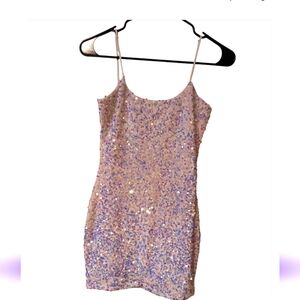 Velvis White Sequin Dress Sz S New